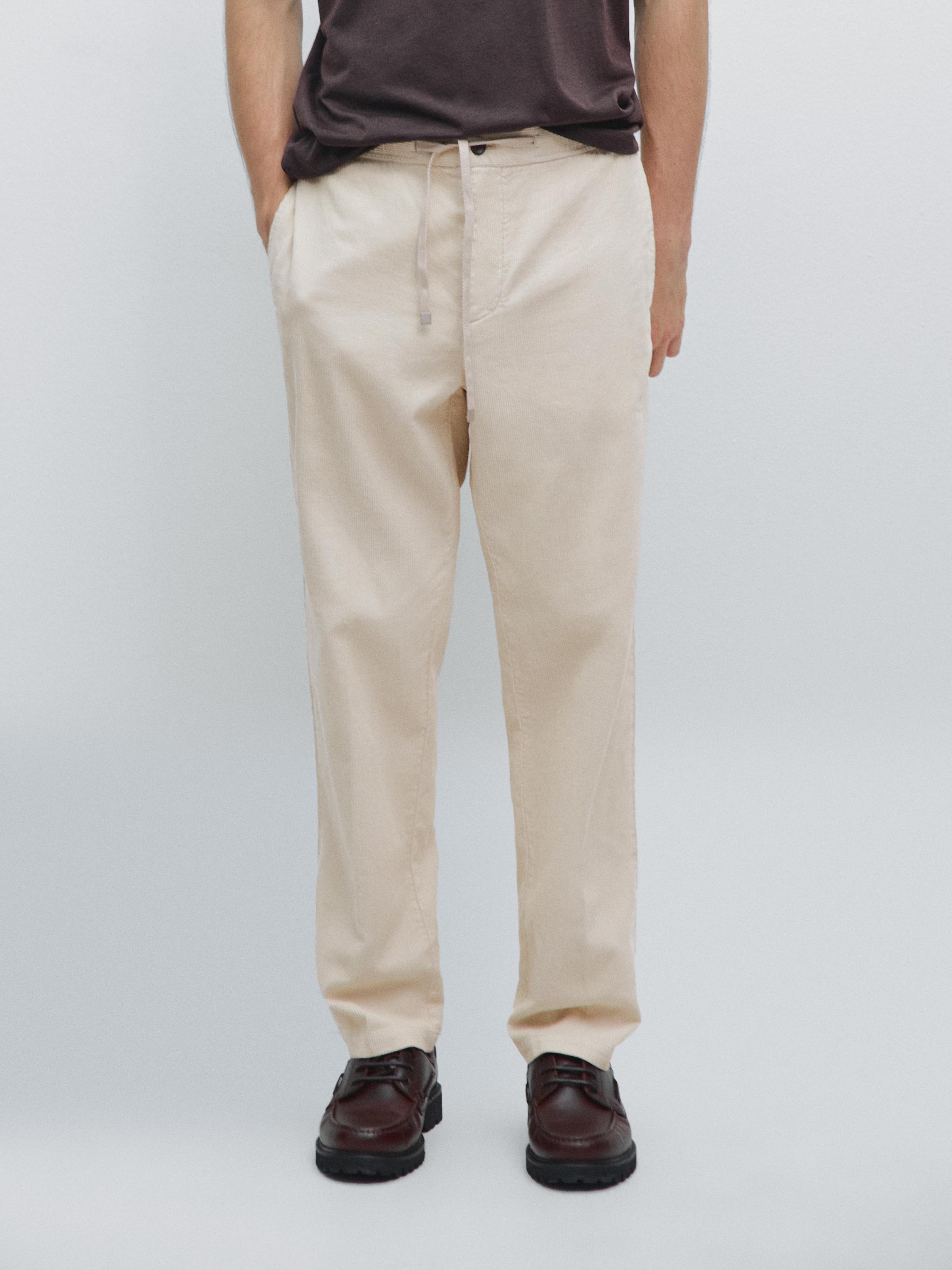 Corduroy jogger fit trousers